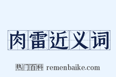 肉雷近义词是什么意思的图片